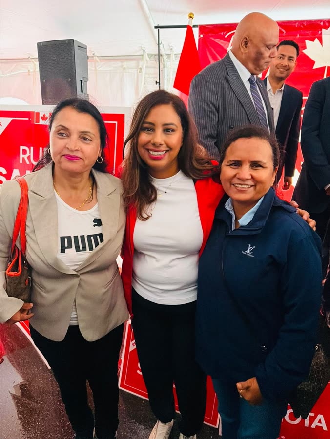 At a community campaign event