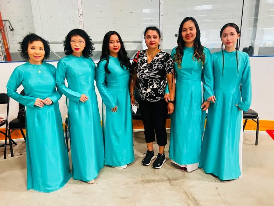 With the Vietnamese community at a multicultural festival