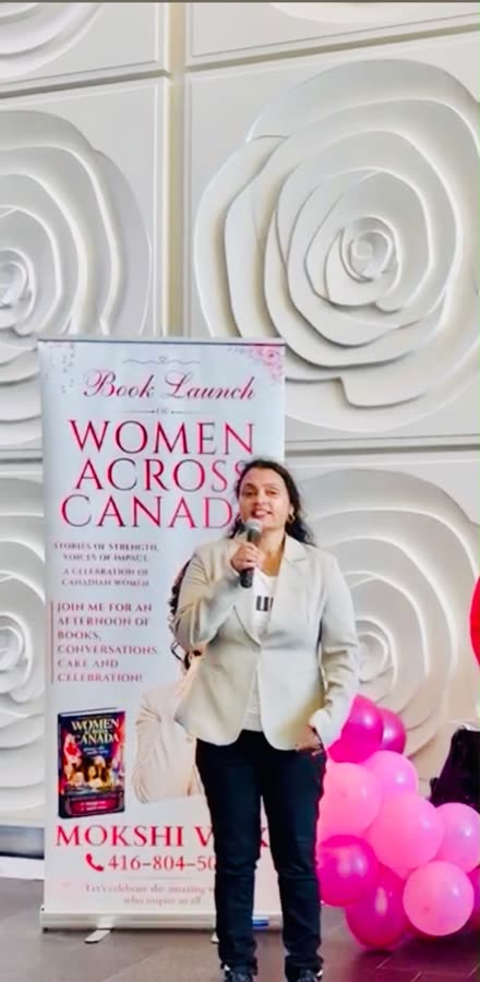 Speaking at the Women Across Canada book launch